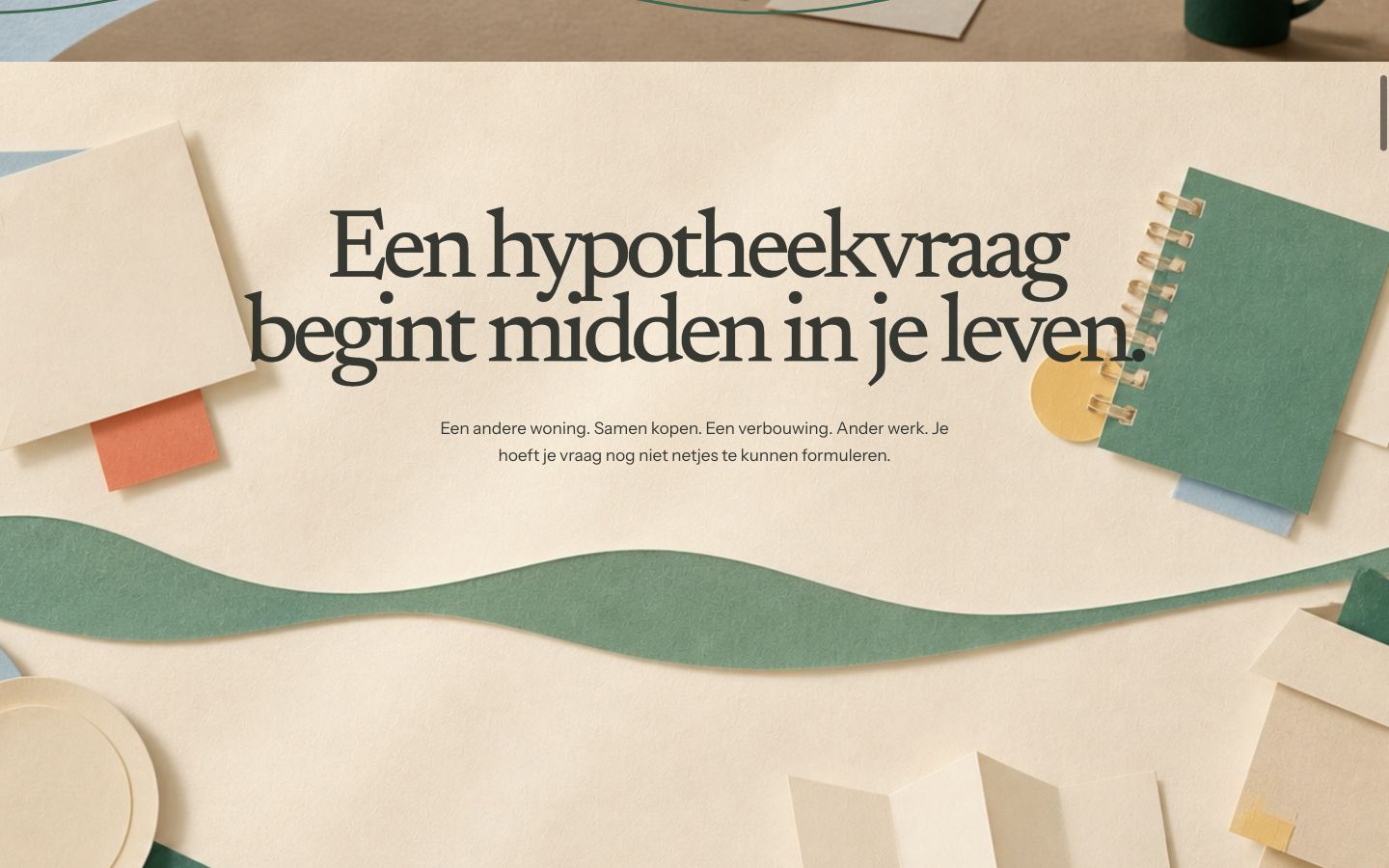 Uitleg uit VasteGrond over hoe een hypotheekvraag midden in het dagelijks leven begint